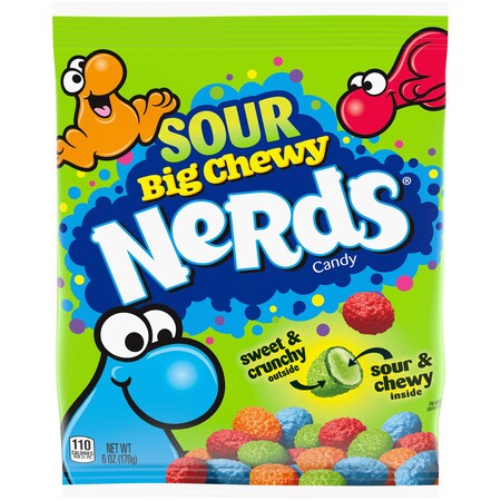 Nestle Nerds Chewy Sour Medium Peg Bag 6 oz., PK12 00079200522322U
